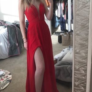 Red Faviana Prom Dress